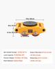 4PCS Machinery Skate Dolly, 17637LBS/8T Industrial Machinery Mover, Heavy Duty Carbon Steel Machinery Moving Skate with 4 PU Wheels and 360° Rotation