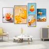 1pc Cartoon Fruit Juice Mojito Aperol Spritz Vintage Poster Self-adhesive Art Poster Waterproof Paper Sticker Wall Decor