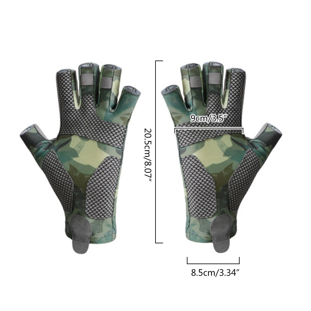 Рыболовные перчатки без пальцев с защитой от УФ-излучения UPF50+ Солнцезащитные перчатки для мужчин Каякинг Пеший туризм Гребля Вождение