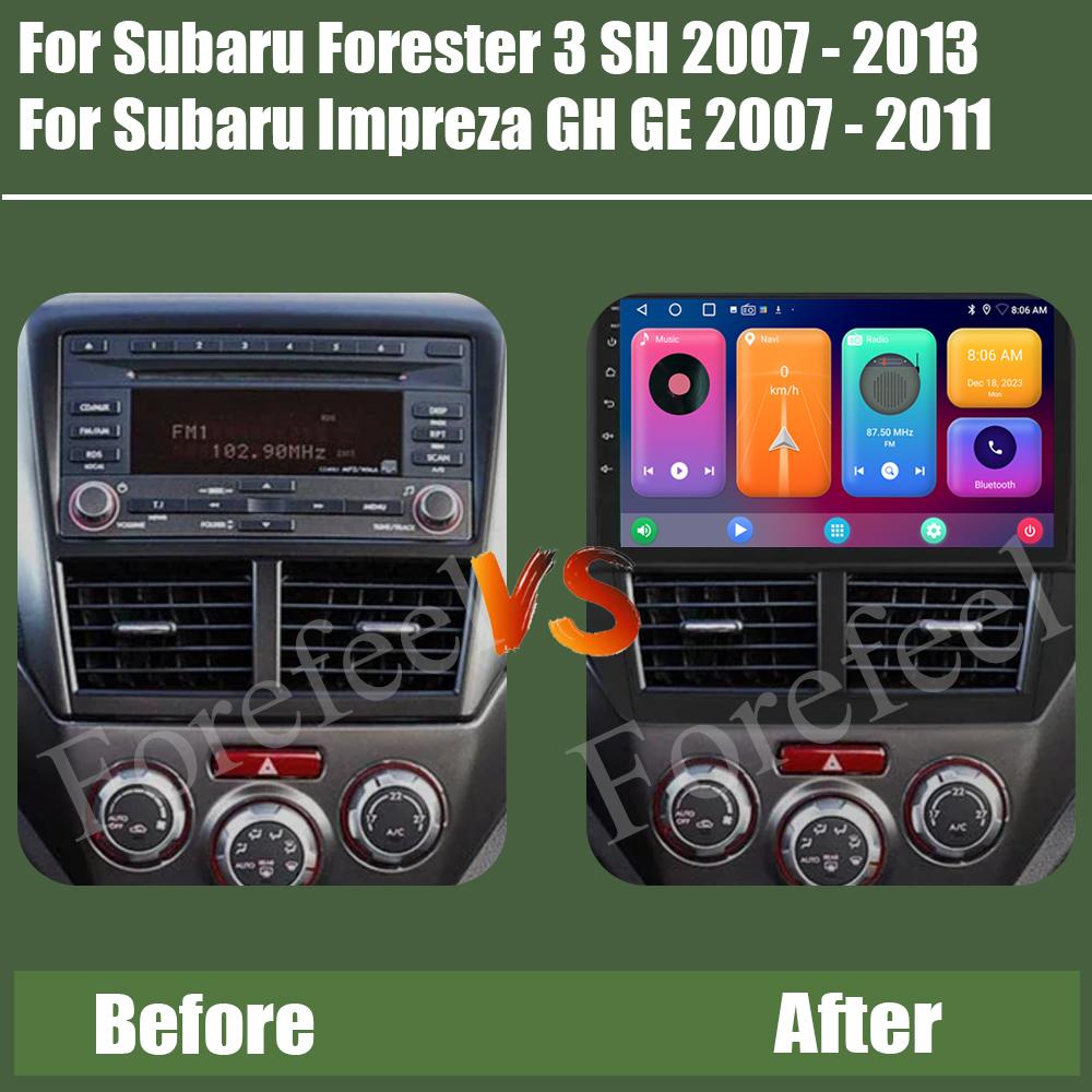 Android 13 Carplay Car Radio для Subaru Forester 3 SH 2007-2013 для Impreza GH GE 2 Din мультимедийный проигрыватель Carplay Auto Stereo