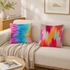 Tie-Dye Colorful Pattern Pillow Case Double-Sided Plush Sofa Cushion Covers Organic Breathable Invisible Zipper