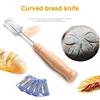 With 5pcs Replacement Blades Arc Curved Bread Lame Cutter Toast Knife Dough Slicer Baking Tools