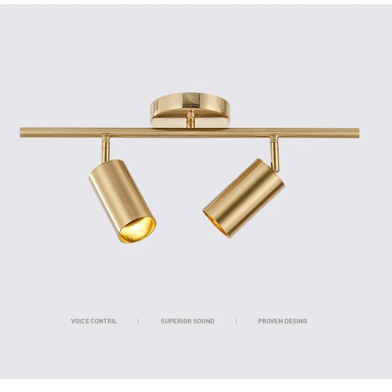 Светодиодный трековый светильник GU10, алюминиевый потолочный светильник, современный золотой трековый светильник, светильник для магазина одежды, потолочные светильники