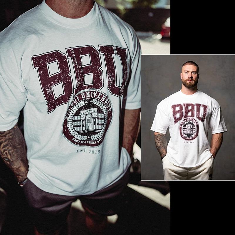 Retro 2026 Fitness Tshirt Oversize Gym Running Sport Tshirt Cotton Unisex Unisex Summer Luxury Brand Retro Loose Tee Unisex