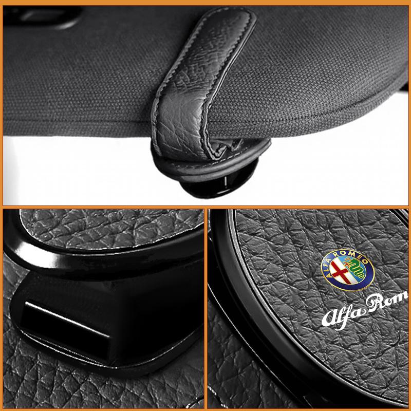 AAACQ1 2026 Hot Alfa Romeo Car Interior Sun Visor Sunglasses Storage Clip Ticket Card Organizer Accessories For Alfa Romeo GT Stelvio F