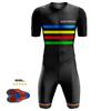Мужской триатлонный скоростной костюм Trisuit с коротким рукавом Speedsuit Maillot Ciclismo Одежда для бега 2026 Лето Дышащий цельный костюм для велоспорта Комплект