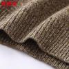 Hengyuanxiang Men's 100% Wool Chunky Knit Cardigan