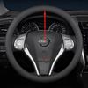 Leather Car Steering Wheel Cover for Nissan Patrol Tiida NP300 Frontier NV200 Navara Accessories