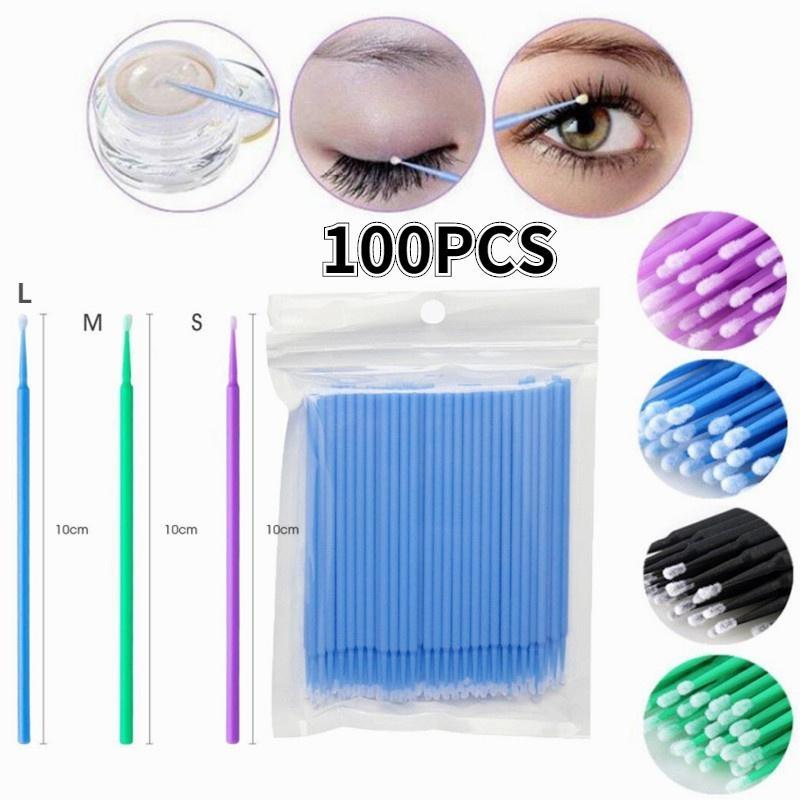 100 шт./пакет одноразовые микрощеточки для наращивания ресниц индивидуальные тампоны для удаления ресниц микрощеточки для инструментов для наращивания ресниц