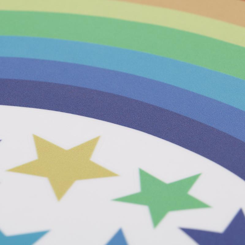 Радужные звезды Наклейка на стену Детская спальня Оконные наклейки Виниловые художественные фрески Съемные