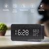 Будильник светодиодный цифровой деревянный USB/AAA питание настольные часы управление голосом температура влажность с настольным повтором часы электронные