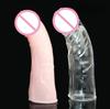 Large Realistic Penis Sleeve Extender Cock Sleeve Dick Enlargement Men Sex Toys Delay Ejaculation Reusable Condom 18+