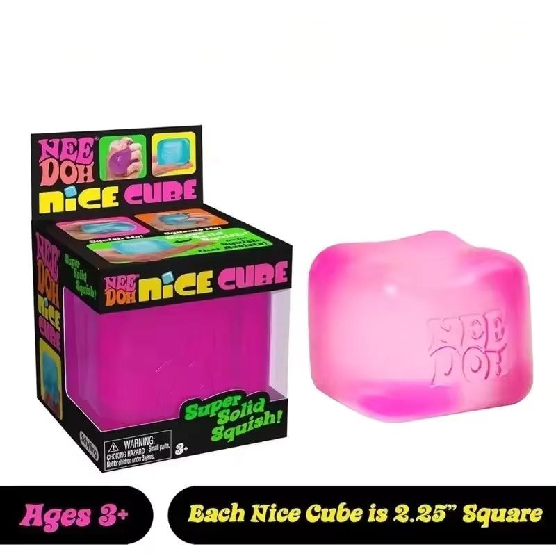 Schylling Needoh Nice Cube Сенсорный Nice-Sicle Снятие Стресса Мягкий Куб Против Тревоги Сжимаемый Объект Для Концентрации Популяция С СДВГ