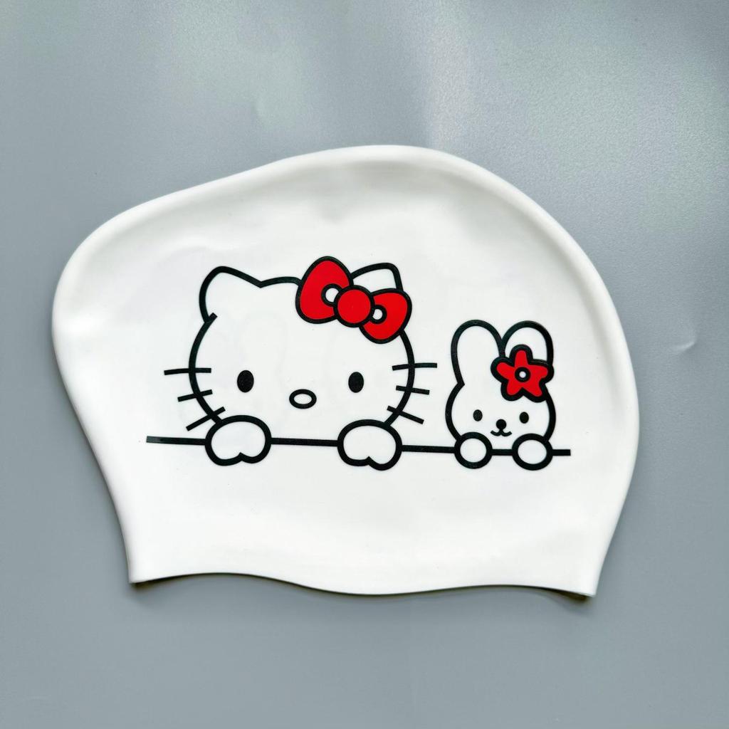 Очень большая мультяшная силиконовая шапочка для плавания для мальчиков и девочек – Водонепроницаемая и мягкая