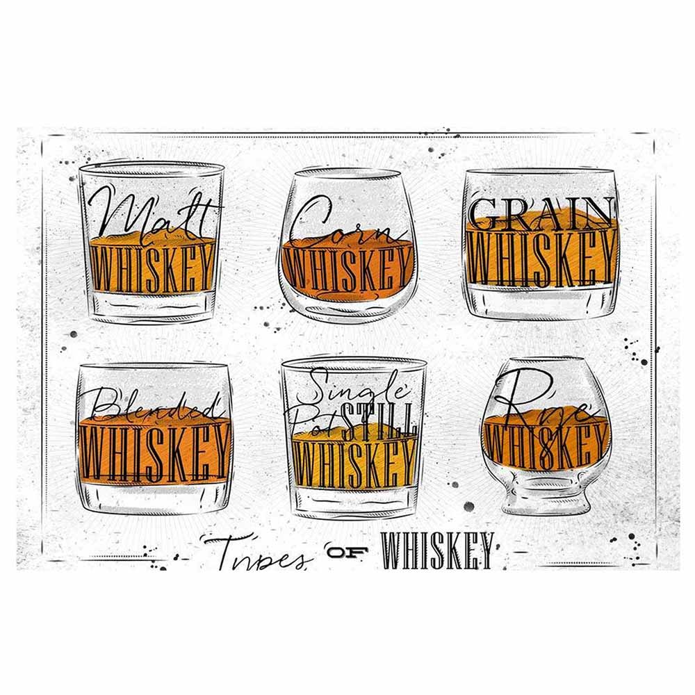 Whiskey Vintage Poster Metal Tin Sign Retro Metal Poster DIY Wall Stickers Home Bar Art Posters Decoration 20x30cm