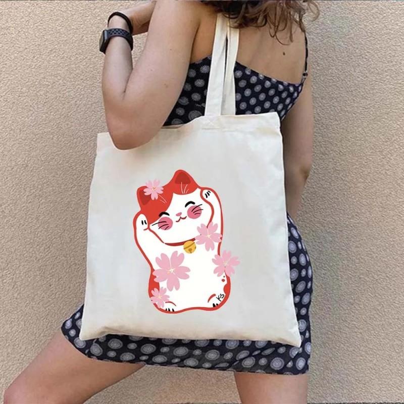 Printing Shopping Bag Female Travel Graphic Handbag Tote Handbags Aesthetic Carvas Shoulder Bags