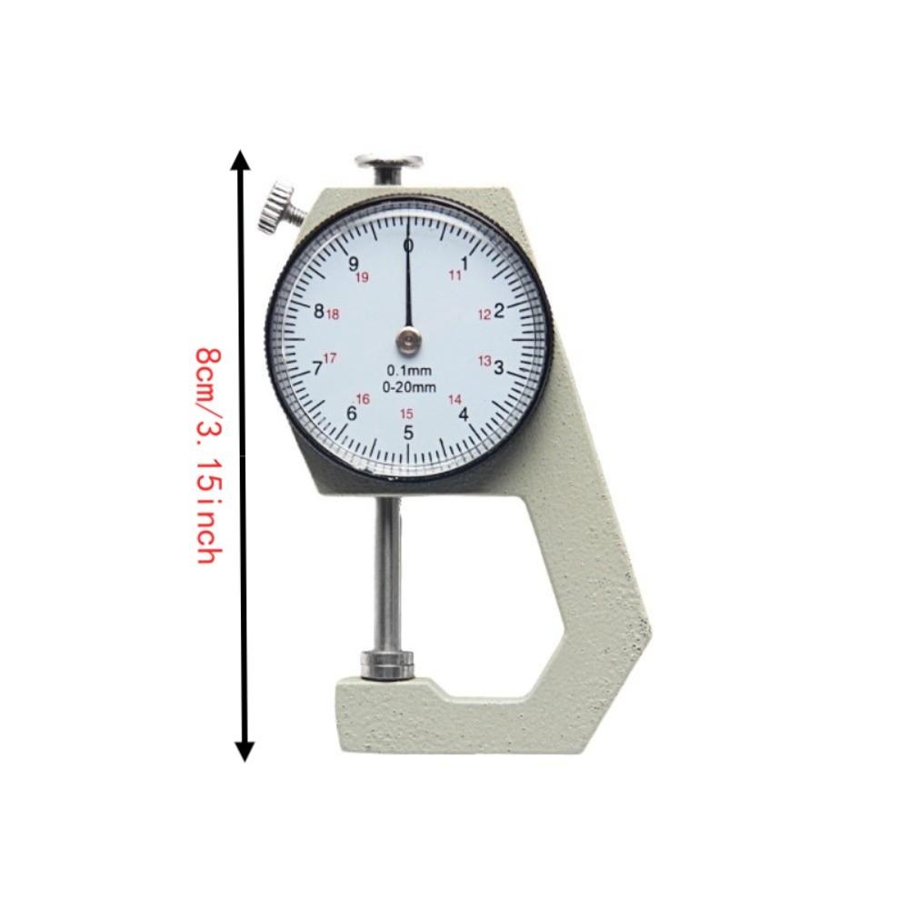 0-20mm Range Dial Thickness Gauge Flat Head Thickness Gauge For Leather Measurement