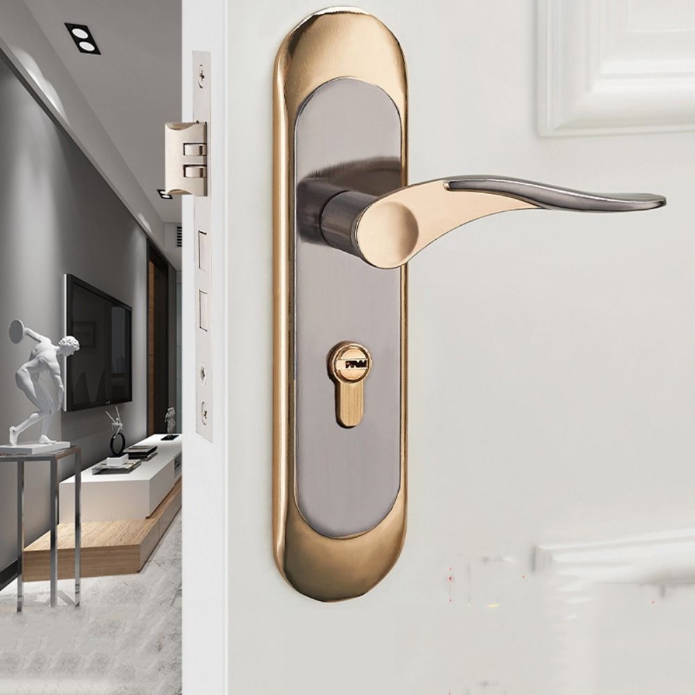 Easy Install Bedroom Interior Door Lock Vintage Interior Door Knobs Security Lock Household