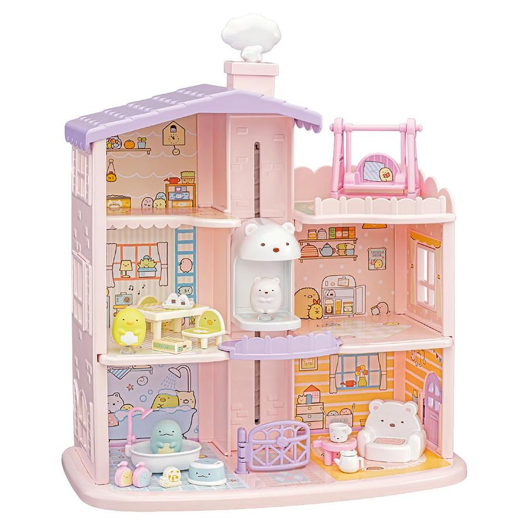 Takara Tomy Sumikkogurashi Липкий Сумикко Вращающийся Белый медведь Лифт Дом Сумикко (ТАКАРА ТОМИ) 3-этажный