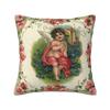 Fashion Vintage Rose Victorian Angel Cushion Covers xcm Polyester Throw Pillow Case for Sofa Square Pillowcase Decoration