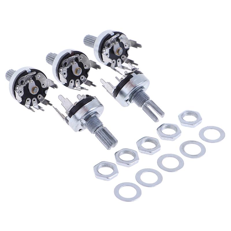 5Pcs Rv17 With Switch Potentiometer B1K 2K 5K 10K 20K 50K Handle Length 15Mm 5Pin Switch Carbon Film Potentiometer