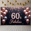 Баннер на 60-летие, воздушные шары, Декор, Потрясающий фон для дня рождения, Баннер для празднования 60-летия, Блестящие акценты Для фото на день рождения