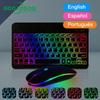 10inch Backlit For iPad Keyboard and Mouse Backlight Bluetooth Keyboard For IOS Android Windows Wireless Keyboard and Mouse XYZ