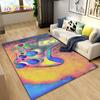 Большой ковер с мультяшным геймером, игровой контроллер, коврик для гостиной, детской комнаты, нескользящий напольный коврик для детей, подарок