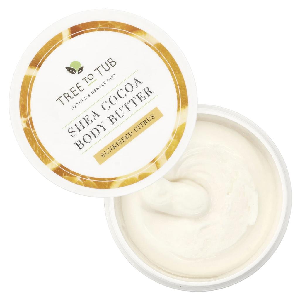 Tree To Tub Shea Cocoa Body Butter, Sunksised Citrus, 6.7 Fl Oz (200 Ml)