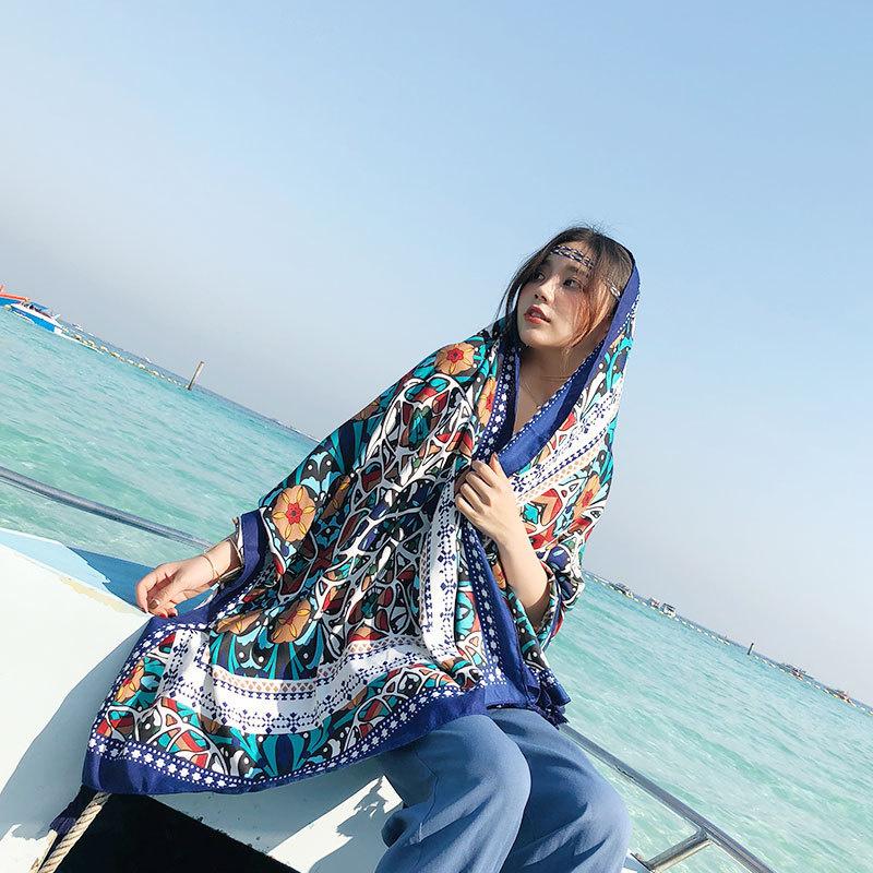 Scarf Women Winter Warm Scarves Vintage Bohemian Ethnic Style Art Shawl Wrap Beach Towel Tassels