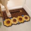Roses/Sunflowers Bathroom Carpet Soft Bedroom Door Small Rug Durable Entrance Carpet  Table Bedside