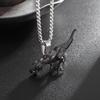 Personalized Retro Domineering Dinosaur Titanium Steel Pendant Necklace