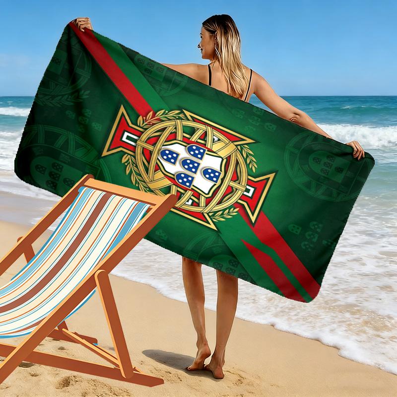 Portuguese Heritage Emblem beach towel Outdoor camping Portable for travel Outdoor pool towel Absorbent bath towel swim beach towel