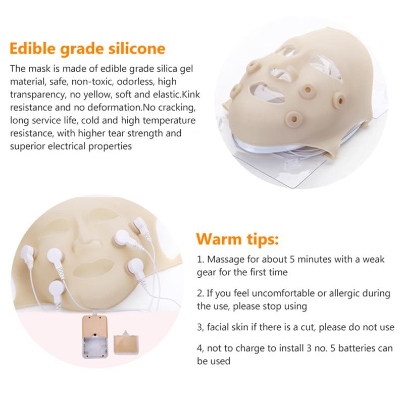 Red Light Photon Therapy Mask Acupoint Vibration Face Massager with Controller Facial Acne Reduction Anti Wrinkles Skincare Tool