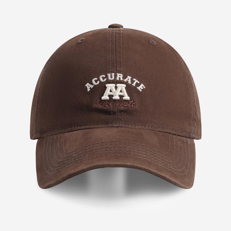 Fithatunme Trendy Soft Top Baseball Cap Men's and Women's Embroidered Letter Large Brim Casual Shade Cap