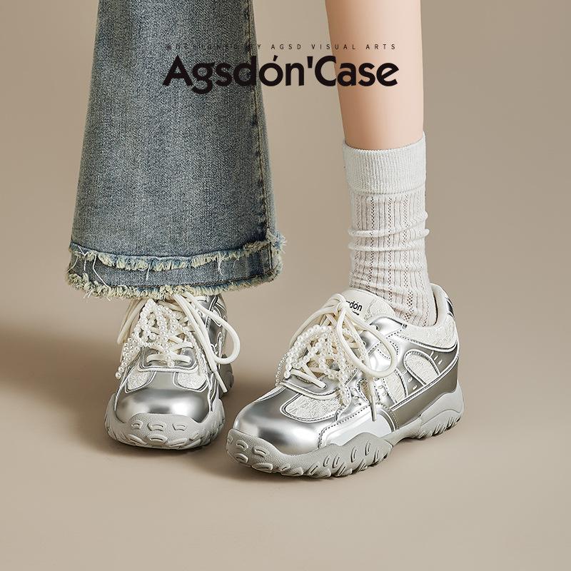 Augustine Ballet Training Shoes Women's 2025 New Summer Thick-soled Forrest Gump Shoes Sports Little White Casual Shoes