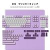 XVX Keycaps, 165-Key Print Keycaps, PBT Transparent Keycaps for Cherry MX Gateron Switch Keyboards, OEM Profile Keycaps (PurpleWhite)