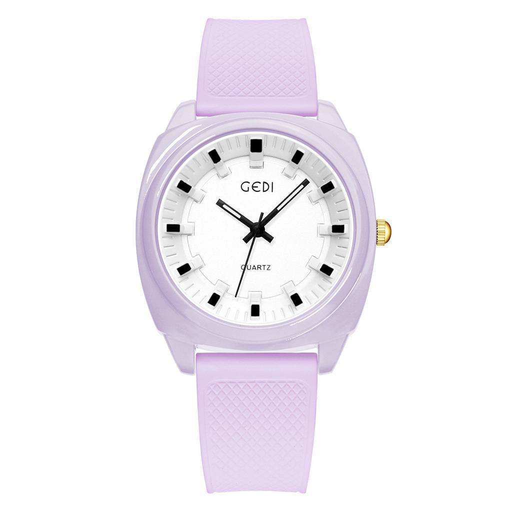 Watch Female Student Junior High School Student Exam Silicone Belt Simple Temperament Waterproof Daily Quartz Watch
