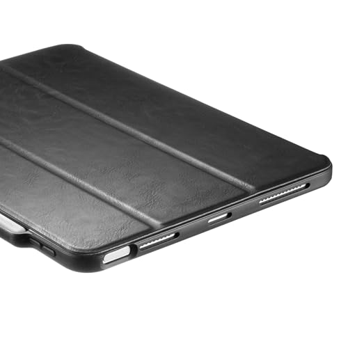 SANWA SUPPLY Case for iPad Air 11-inch (M3/2025, M2/2024) with Stylus Pen Storage Pocket and Stand, Soft Leather-Look Black, PDA-IPAD1714BK2