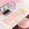 Desk Mat Cute Mousepad Anime Aesthetic Mouse Pad Cute Grid Pink Vaporwave Xxl Gaming Deskmatkawaii Manga Mice Mat Soft
