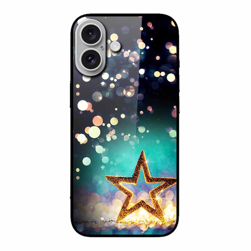 Glass Case For iphone 16 Plus 16Plus Coque Tempered Glass Hard Back Cover For iphone 16 Plus Phone Case Soft TPU Black Bumper