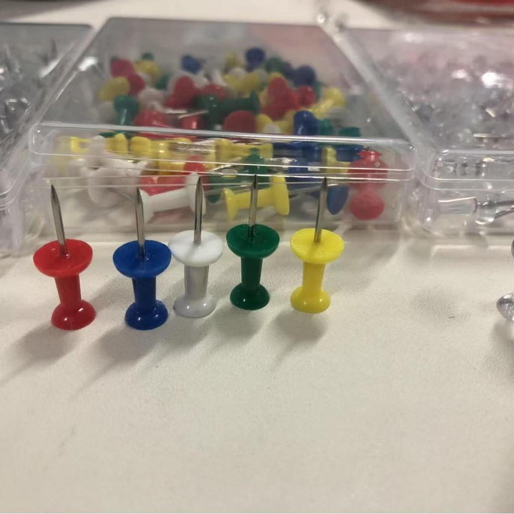 Коробка из 100 Т-образных булавок с плоской головкой для пробковых досок, досок для рисования и досок для сообщений - Канцелярские кнопки и канцелярские гвоздики