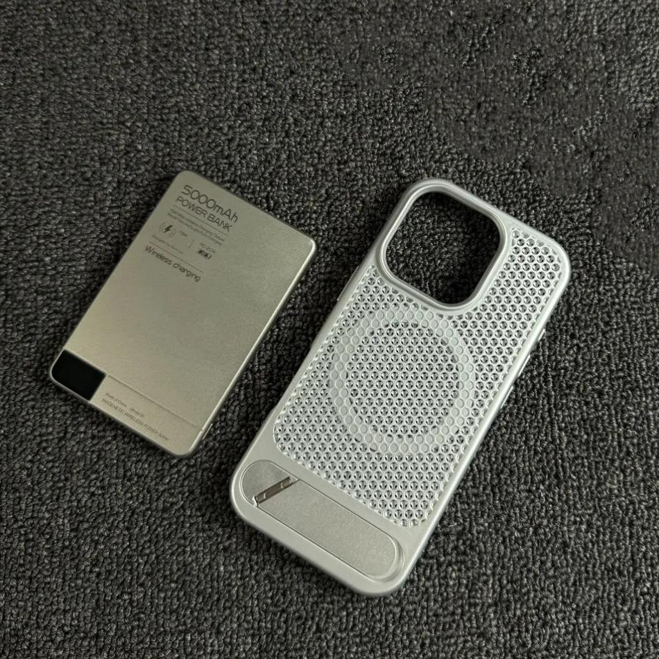 Применимый iPhone18promax невидимая подставка магнитное крепление Apple 17 сотовая сетка охлаждение креативный чехол для мобильного телефона 16