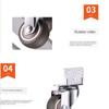 Roller for Trolley Household Accessory Baby Crib Furniture Casters Wheels Bed Wheels Swivel Caster