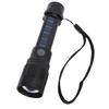 LED Flashlight Zoomable 3 Light Modes USB Or Solar Charge Compass Design Bright Flashlight for Outdoor Adventure Camping