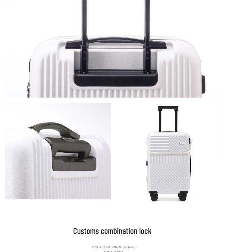 Front-Opening Password Suitcase for Female Students - Carry-On Travel Luggage