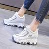 Spring, Autumn and Winter Women's Shoes New Slope Heel Thick-soled Muffin Small Inner Height Increase Casual Sports Shoes