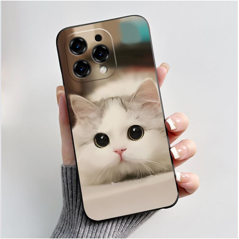 Casing For Doogee N55 / N55 Pro / N55 Plus Case Aesthetic Fashion Cute Cat Cartoon Soft Silicone Back Cover Shockproof Bumper