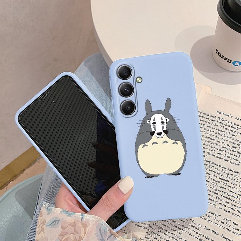 Чехол для телефона с аниме Тоторо для iPhone Samsung A55 S24 FE S25 M35 A16 Xiaomi Redmi Note 13Pro 14C Huawei Honor Realme противоударный матовый чехол с защитой от царапин
