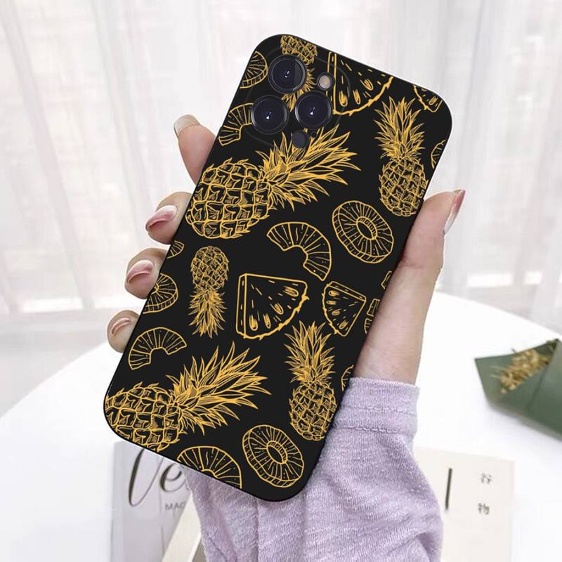 Чехол для телефона с ананасом для iPhone 13 Pro MAX 14 11 12 Mini X XS XR 6 7 8 Plus SE 2020 Мягкий ТПУ чехол
